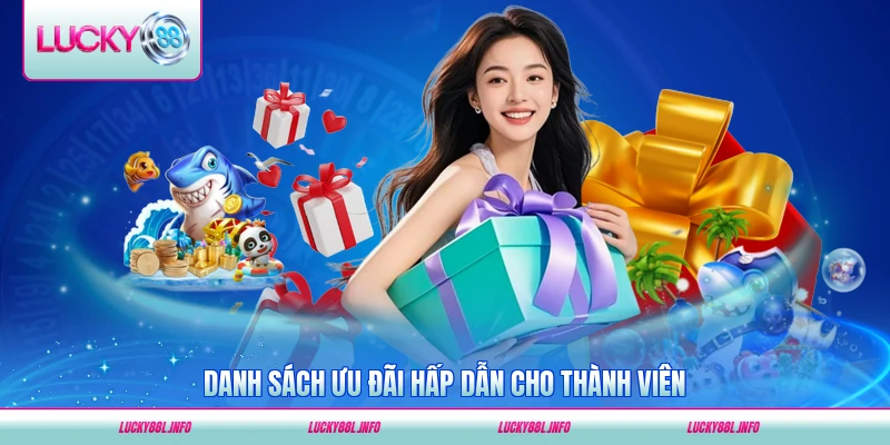 Danh sách ưu đãi hấp dẫn cho thành viên